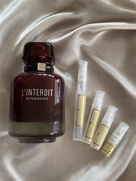 givenchy perfume red bottle|l'interdit givenchy sample.